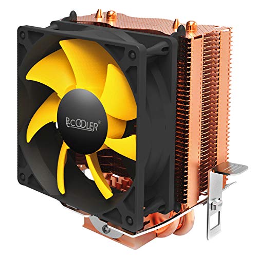 Pccooler S83 CPU Cooler - Mini CPU Heatsink - TDP 95w - Single Tower and Support Dual Fans - Copper-Colored Protective Layer - 80mm Silent Fan Suitable for Mini PC Case - Wide Compatibility