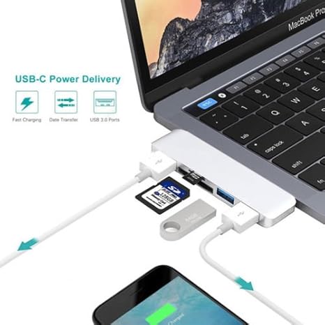 Globus Geschaft Multifunction Aluminium Alloy 5gbps Transfer Rate Type C Hub Adapter With 3 Usb 3 0 Ports Sd Card Tf Card Slot For Macbook Silver Buy Globus Geschaft Multifunction Aluminium Alloy 5gbps Transfer