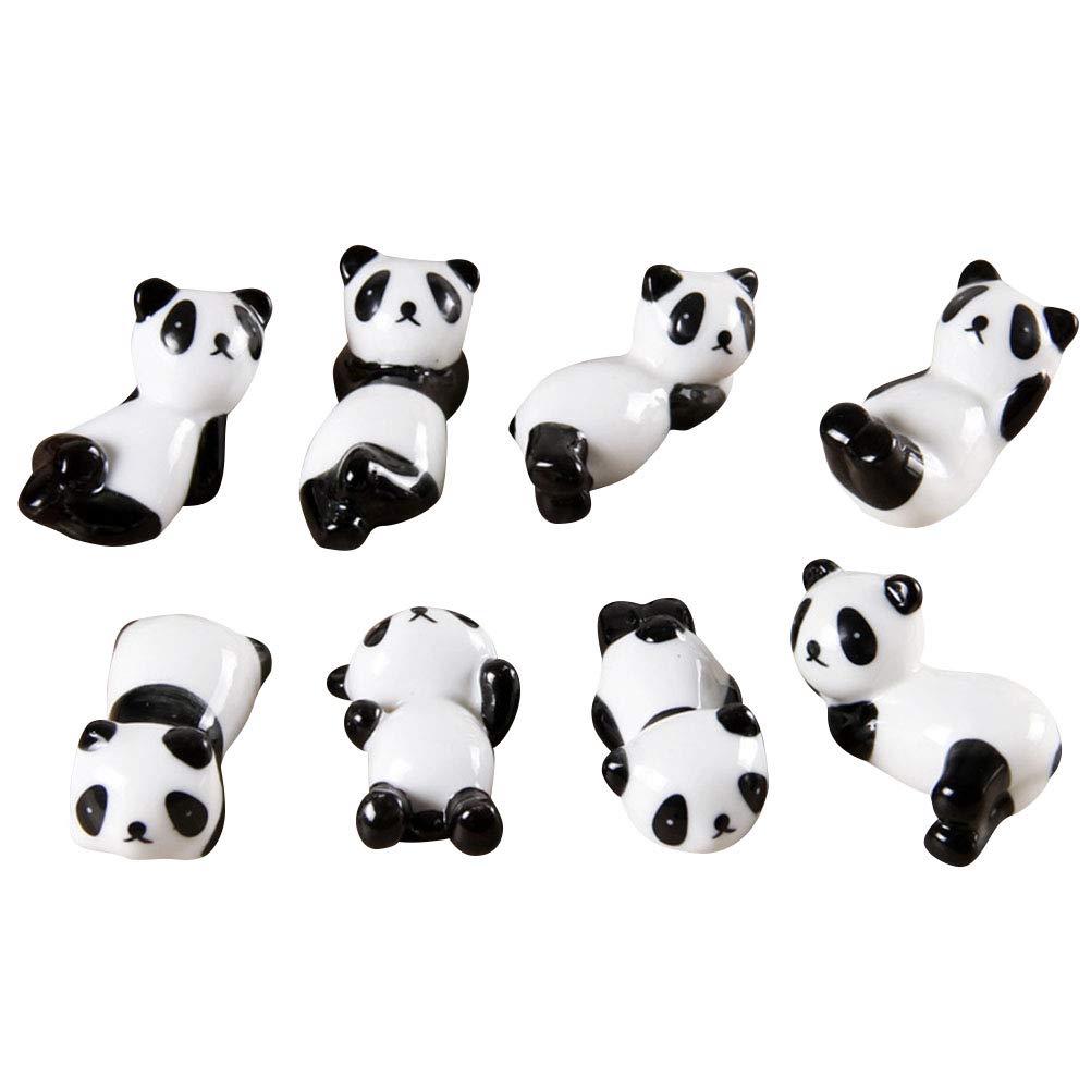 BESTONZON 8 Stäbchen Halter Panda Stäbchen Kissen Keramik