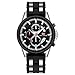 MINI FOCUS Men Business Watch, Fashion Chronograph Watches (Three- Eye, Alloy, 30M) Quartz Casual Silicon Strap Wristwatch for Men MF0723G01