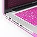 GMYLE Plastic Hard Shell Case & Keyboard Cover Only Compatible Old MacBook Pro 13 Inch (A1278 CD-ROM), Release Early 2012/2011/2010/2009/2008, Rose Red