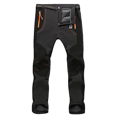 YiLianDa Softshellhose Wasserdicht Verdickte Funktionshose Trekkinghose Wanderhose Herren Winterhose Outdoorhose Herbst Winter