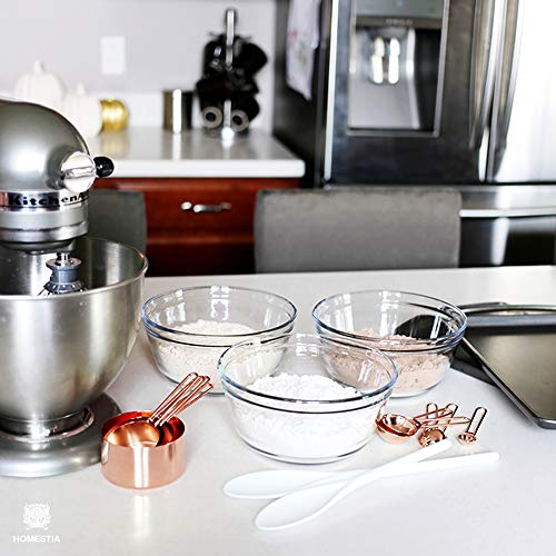 image for Homestia Stainless Steel Measuring Cups and Spoons Set of 8 Pcs Baking