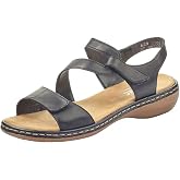 Rieker 659C7 Regina Women's Sandals - Leather, Adjustable Fit, Lightweight Anti-Stress Comfort with Arch Support and Durable Sole for All-Day Walking