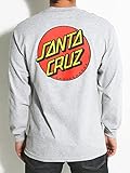 NHS Santa Cruz Classic Dot Men's Long Sleeve T-Shirts,Ath Heather,Large