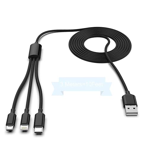 Phone Charger 10ft Iphone Charger Cable Multi In USB Long IPhone