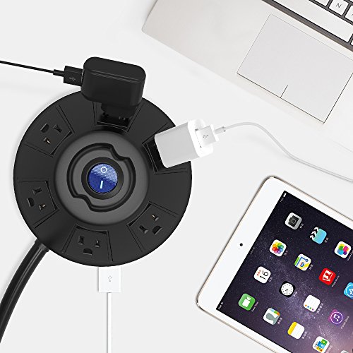 image for BESTEK 6-Outlet Power Strip Surge Protector with 6-Foot Power Cord and