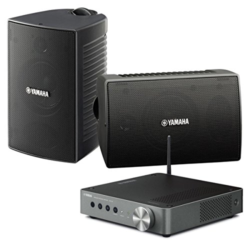 Yamaha NSAW294 High Performance Outdoor Speakers (Black) With WXA50