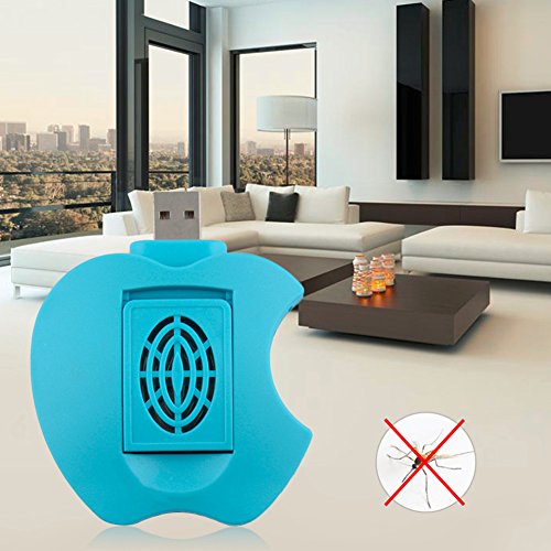 Rumfo USB Mosquito Killer Portable Electric Mosquito Repellents Mini Usb Powered Insect Trap Household Pest Repellent for Maternal And Child Perfect for Home Car Office Travel (Blue)