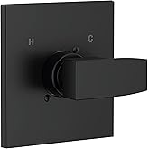 Replacement for Delta 13/14 Series Shower Valve Trim Kit, Black Shower Handle Set for Delta R10000 Valve, (Cartridge and Valv