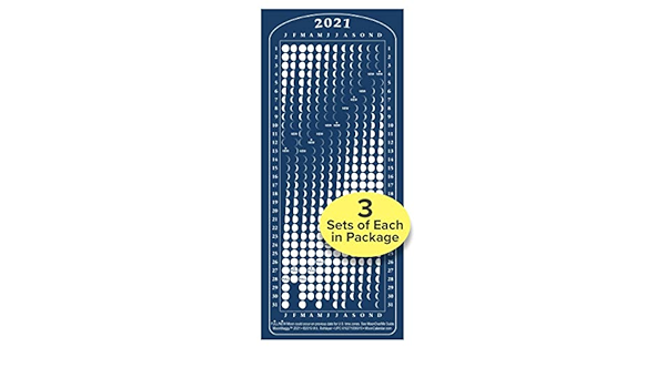 MoonMaggy Calendario 2021, Magnet, 3 unidades, 3 calendarios ...