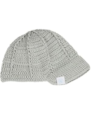 Baby-boy's Crocheted Beanie Gray (0-6 months)