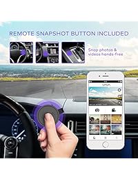 VAVA Dash Cam con Sony Sensor de imagen, coche DVR para 1080p 60 fps transparente de vídeos en HD en condiciones de poca luz o por la noche, lente gran angular, 3 ejes G Sensor, Snapshot botón remoto, iOS y Android aplicación móvil