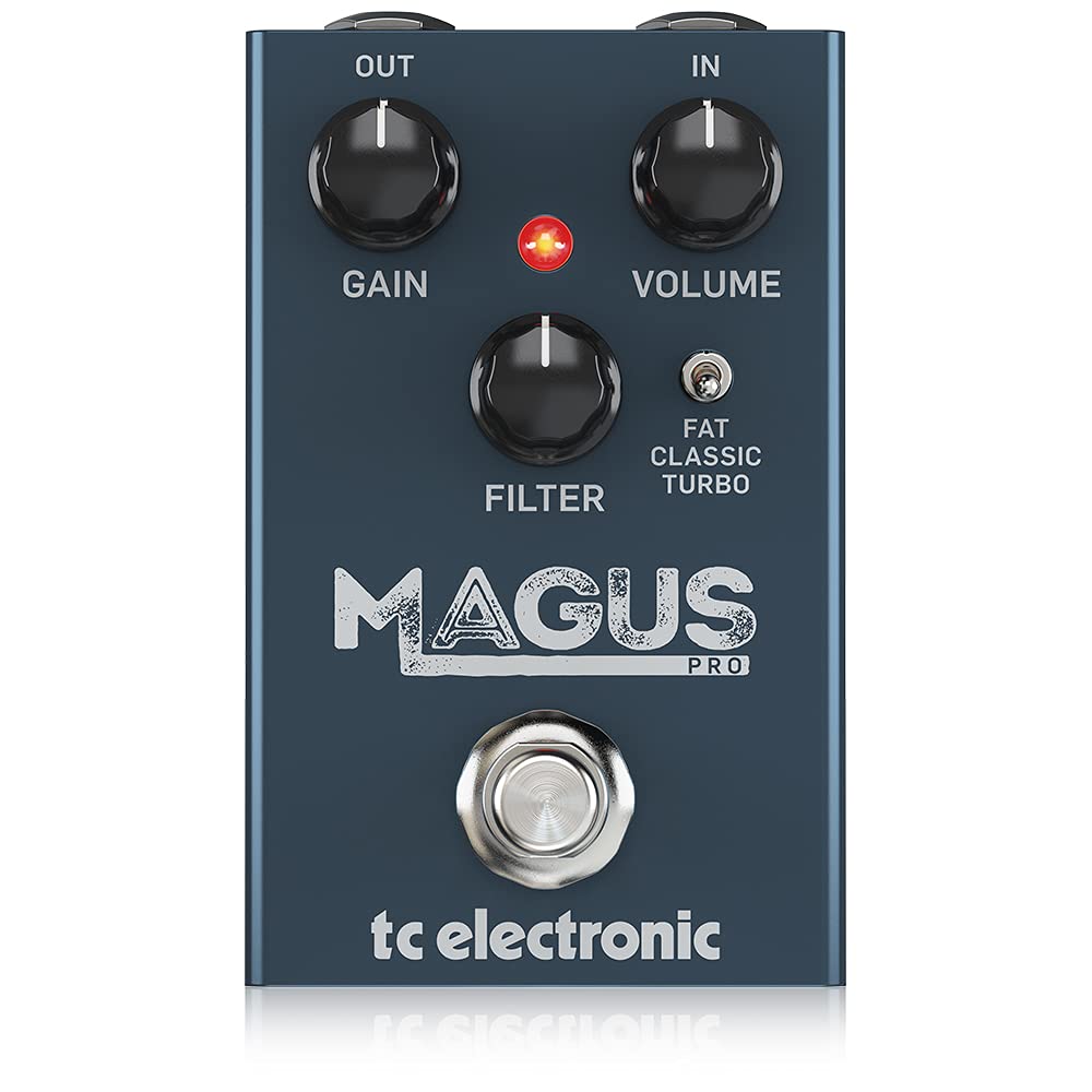 TC Electronic MAGUS PRO Classic High Gain Distortion Pedal with Fat Mids, Treble Filter Control and 3 Clipping Modes