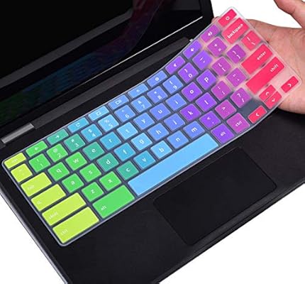 Colorful Keyboard Cover For Dell 11 6 Chromebook 3100 Dell Chromebook 11 31 3180 3181 31 5190 P22t 11 6 Dell Chromebook 13 3380 13 3 Protective Skin Dell Chromebook Accessories Rainbow Amazon Sg Electronics