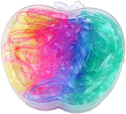 Elastic Hair Bands,Rubber Bands with Cute Apple Shape Box for Baby, Kids, Girls.