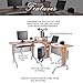 HOMCOM L-Shaped Corner Computer Office Desk Workstation with Elevated Shelf, Rolling Keyboard Tray, & Convenient CPU Stand, Wood Color