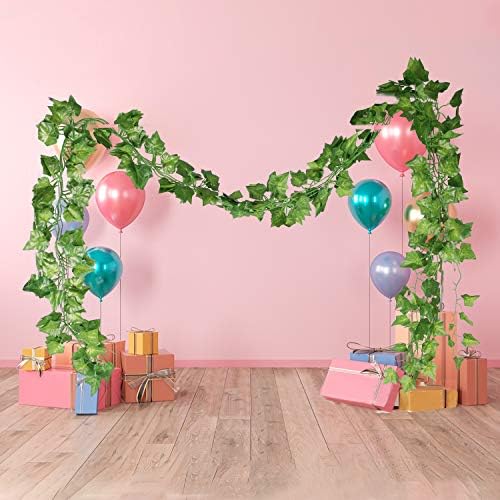 Faux green ivy vines room decor priced between $11.89 and $10.95.