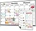 Homein Magnetic Dry Erase Calendar, Refrigerator Whiteboard Calendar Set with Weekly Planner, Magnetic Calendar White Board Planner for Fridge, Monthly and Weekly Family Calendar for Kitchen