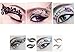 Hitece 10 paires Temporary Eye Tattoo Transfer Eyeshadow Stickers Eyeliner