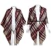 vesfashion 2pcs Scarf Plaid&Tartan Infinity Scarf for Women Classic Large Blanket Scarf Stylish Gorgeous Wrap Shawl Soft Shawl