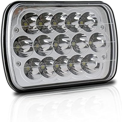 1PCS 45W LED Spot Work Lights 7x6 LED Headlight Driving Lights Led Light Bar Off Road Led Lights trailer lights driving lights Flush Mount for yj Jeep H6054 led headlight 2 Years Warranty