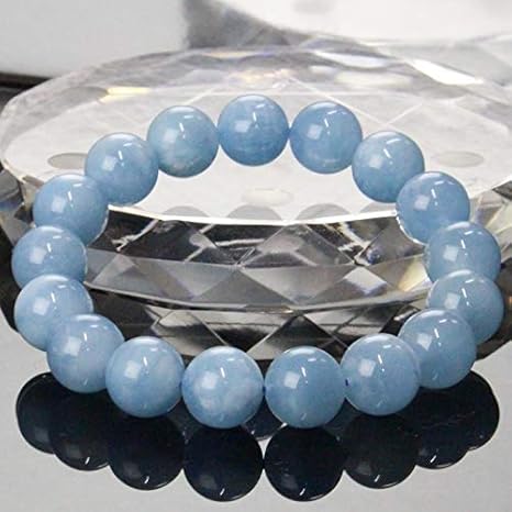 Amazon Co Jp 一点物 12mm玉 アクアマリン ブレスレット Bracelet ブレスレット Bangle 腕輪 ブレス Aquamarine ミルキーアクア メンズ レディース パワーストーン 天然石 パワーストーン A ホーム キッチン