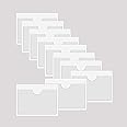 Baitoo Adhesive Clear Pockets,Self Adhesive Clear Label Pockets Adhesive Card Folder Plastic Pockets Holders Sleeves for Index Cards Planners Cabinet Shelves Photo Cd,10Pieces(135x90mm)