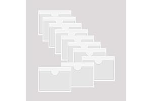 Baitoo Adhesive Clear Pockets,Self Adhesive Clear Label Pockets Adhesive Card Folder Plastic Pockets Holders Sleeves for Index Cards Planners Cabinet Shelves Photo Cd,10Pieces(135x90mm)