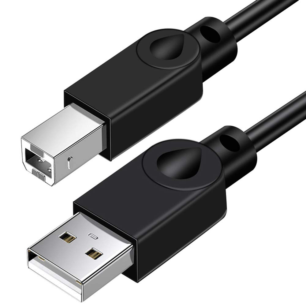 3m USB Printer Cable, USB 2.0 A-Male to B-Male Cable USB Type B Lead Scanner Cord for Printers like Canon, Epson, HP DeskJet/Envy, Lexmark, Dell, DAC, Samsung & Other USB B devices, etc (3 Meters)