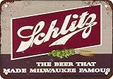 metal Signs 1947 Schlitz Beer Vintage Look Reproduction Metal Tin Sign, 12