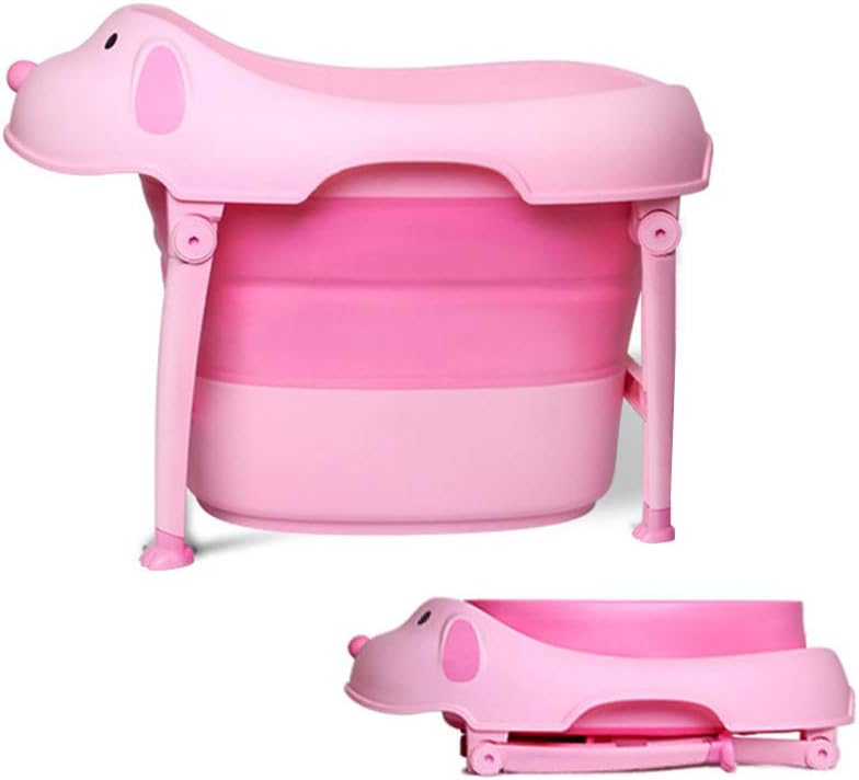 WANGXN Baby Bath Tub Foldable Toddler Kids Infant Wash Play Plastic