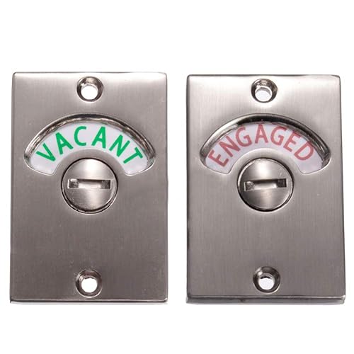 Vacant Occupied Bathroom Lock - Zinc Alloy Privacy Lock With Red/Green Indicator For Restrooms