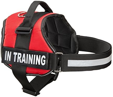 Industrial PuppyIndustrial Puppy Service Dog In Training Vest With Reflective Strap & Removable Patches - Heavy Duty Nylon Straps and Handle for Dogs - 7 Sizes, ID Patch Options, Service Dog Vest Harness with IT tag