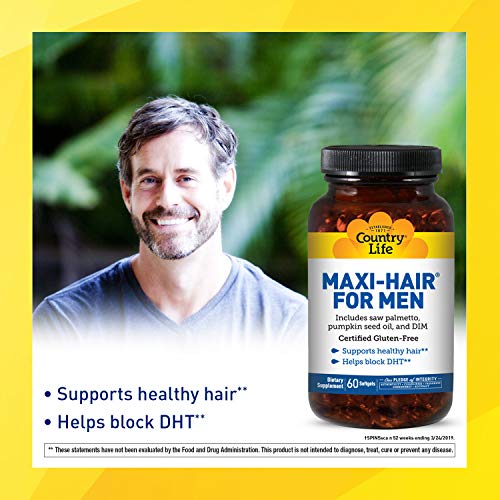 Country Life Maxi Hair For Men With Saw Palmetto And Dim 60