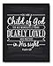 Child of God Quote Sign, Christening Gift, Baptism Gift, Unique Communion Gift or Baby Gift, Perfect for a Godson or Goddaughter Gift - Beautiful Typography Artwork by Ocean Drop Designs