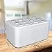PEAKEEP Nature Sounds White Noise Sleep Sound Machine with USB Charging Port and Earphone Jack, Dual Power Supply with Electronic AC Adapter or Battery Operated