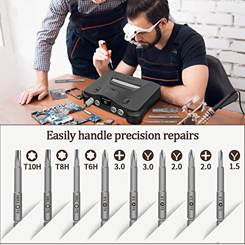 E·Durable Triwing Screwdriver for Nintendo 17 in 1 Professional Precision Screwdriver Tool Set Full Security Game Bit Repair Tool Kit for Nintendo/Joycon/Wii/GBA