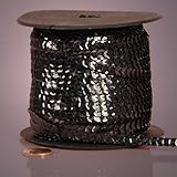 Black Holographic Faceted Sequins, 6mm X 80Yd