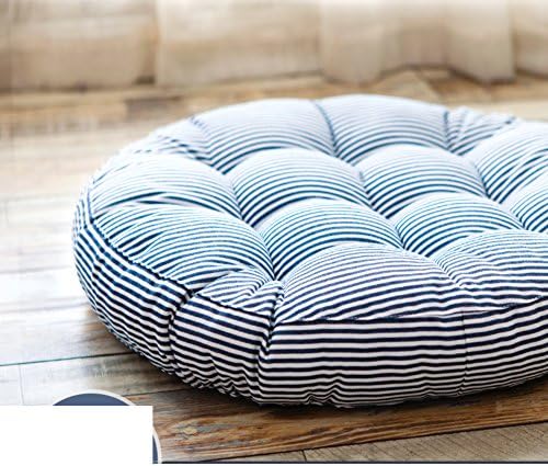Increase thickening seat cushion,Striped cushion Modern simple Round meal chair cushioning Tatami floor mats-B diameter55cm(22inch)