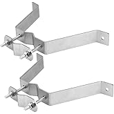 Skywalker 4” Heavy-Duty Wall Mount Pair for TV Antenna Mast with (2) Brackets & Lag Bolts