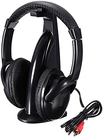 5in1 Wireless Headphone HiFi Monitor FM MIC for PC TV DVD Audio Mobile