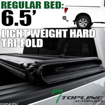 Amazon Com Topline Autopart Lightweight Tri Fold Hard Vinyl Truck Bed Tonneau Cover For 04 15 Nissan Titan 6 5 Feet 78 Bed Automotive