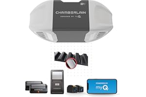 CHAMBERLAIN B2401 Smart Quiet Belt Drive Garage Door Opener, Gray