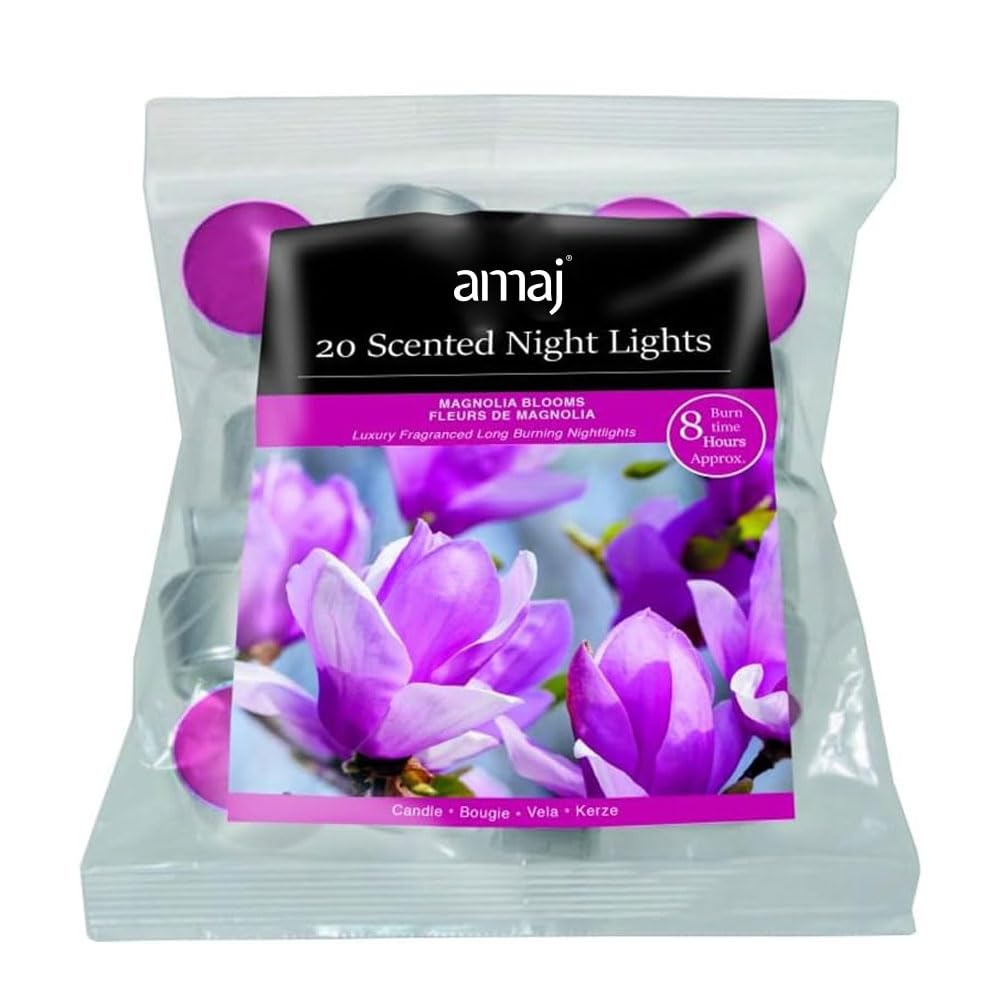 OnlineStreet Scented Tealight Votive Candles Pack - Wax Tarts in Different Assorted Refreshing Fragrances with 8 Hours Burning Time (Magnolia Blooms)