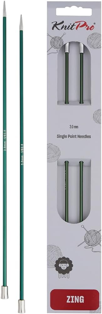 KnitPro Zing Single Pointed Needles 14in 3.00mm Aluminium