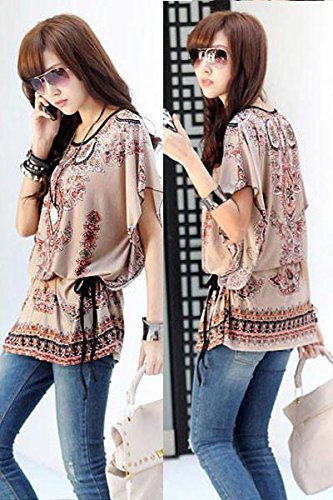 boldgal girl's fashion exotic print top (multi-coloured)