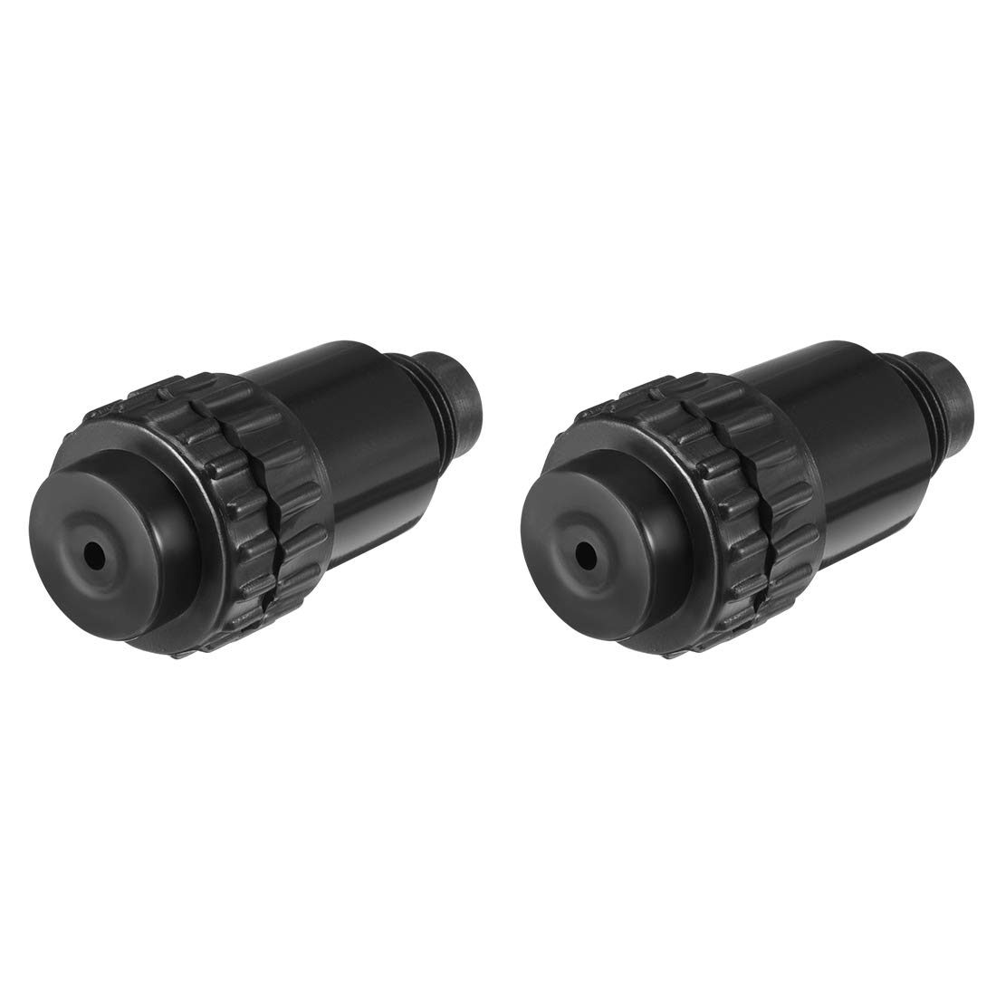 sourcing map 3/8BSPT MaleThread Oil Plug Connector Air Compressor Spare Fittings Black 2 Pcs
