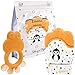 Liname️ Deluxe Teething Set Includes Teething Mitten for Babies & Teething Toy - Safe (BPA Free), Washable Teething Mitt – Provides Soothing Relief & Solves Your Babies Teething Problems