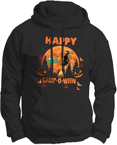 orange and black be happy hoodie